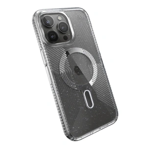 Wholesale Speck Presidio Lux Grip ClickLock MagSafe Apple iPhone 15 Pro Max (Clear/Chrome Finish/Serene Silver) - SPK539 - {ean13} - Hurt