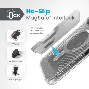 Wholesale Speck Presidio Lux Grip ClickLock MagSafe Apple iPhone 15 Pro Max (Clear/Chrome Finish/Serene Silver) - SPK539 - {ean13} - Hurt