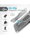 Wholesale Speck Presidio Lux Grip ClickLock MagSafe Apple iPhone 15 Pro Max (Clear/Chrome Finish/Serene Silver) - SPK539 - {ean13} - Hurt