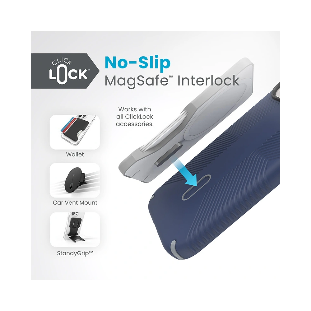 Wholesale Speck Presidio2 Grip ClickLock MagSafe Apple iPhone 15 (Coastal Blue/Dustgrey/White) - SPK540 - {ean13} - Hurt