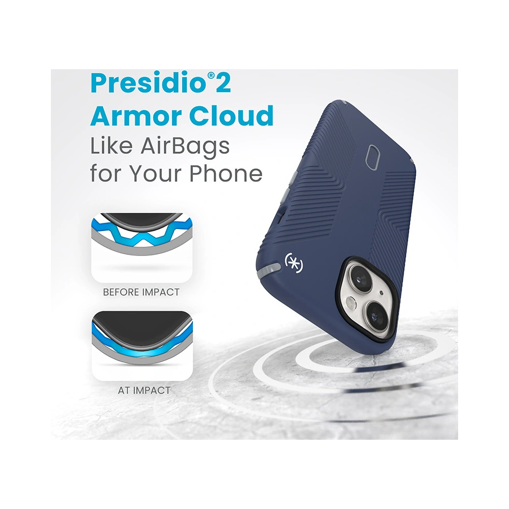 Wholesale Speck Presidio2 Grip ClickLock MagSafe Apple iPhone 15 (Coastal Blue/Dustgrey/White) - SPK540 - {ean13} - Hurt