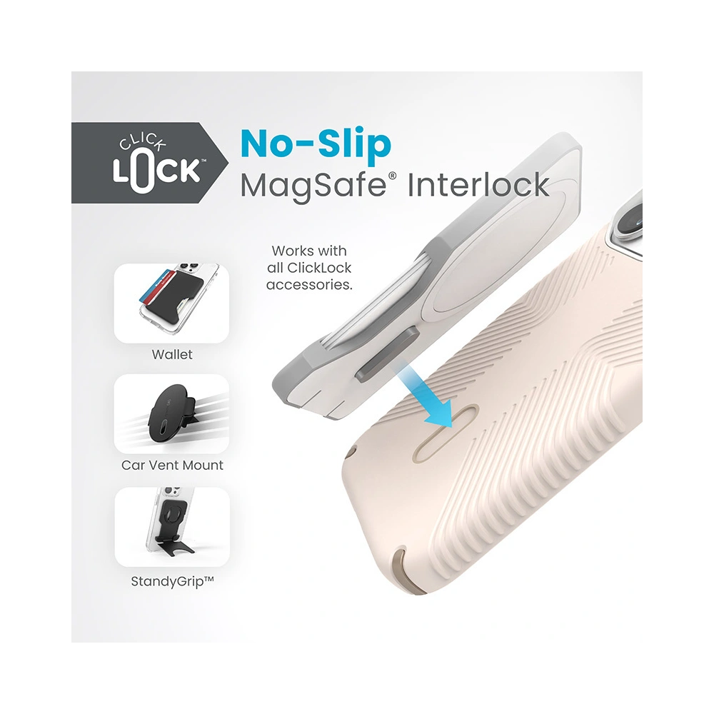 Wholesale Speck Presidio2 Grip ClickLock MagSafe Apple iPhone 15 Pro (Bleached Bone/Heirloom Gold/Hazel Brown) - SPK542 - {ean13} - Hurt