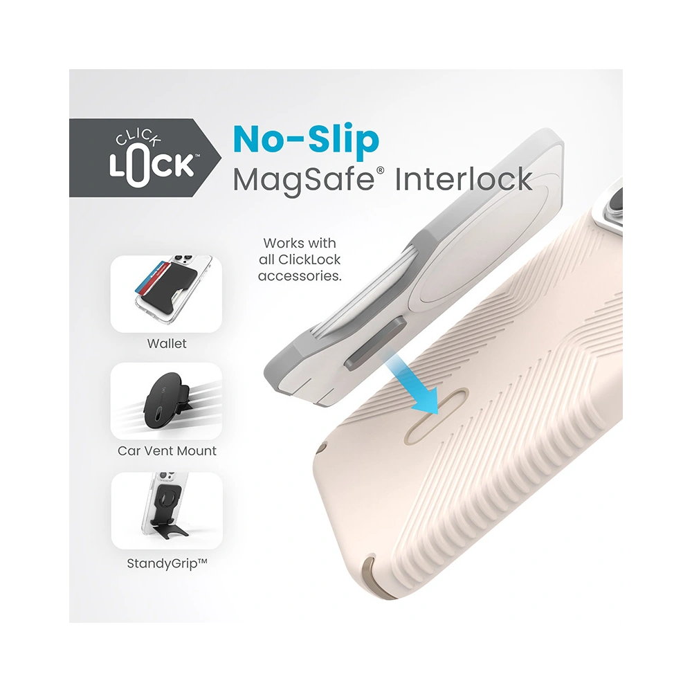 Hurtownia GSM - Etui Speck Presidio2 Grip ClickLock MagSafe Apple iPhone 15 Pro Max (Bledá kost/ Dědictví zlato/ Oříškově hnědá) - SPK544 - {ean13} - Hurt
