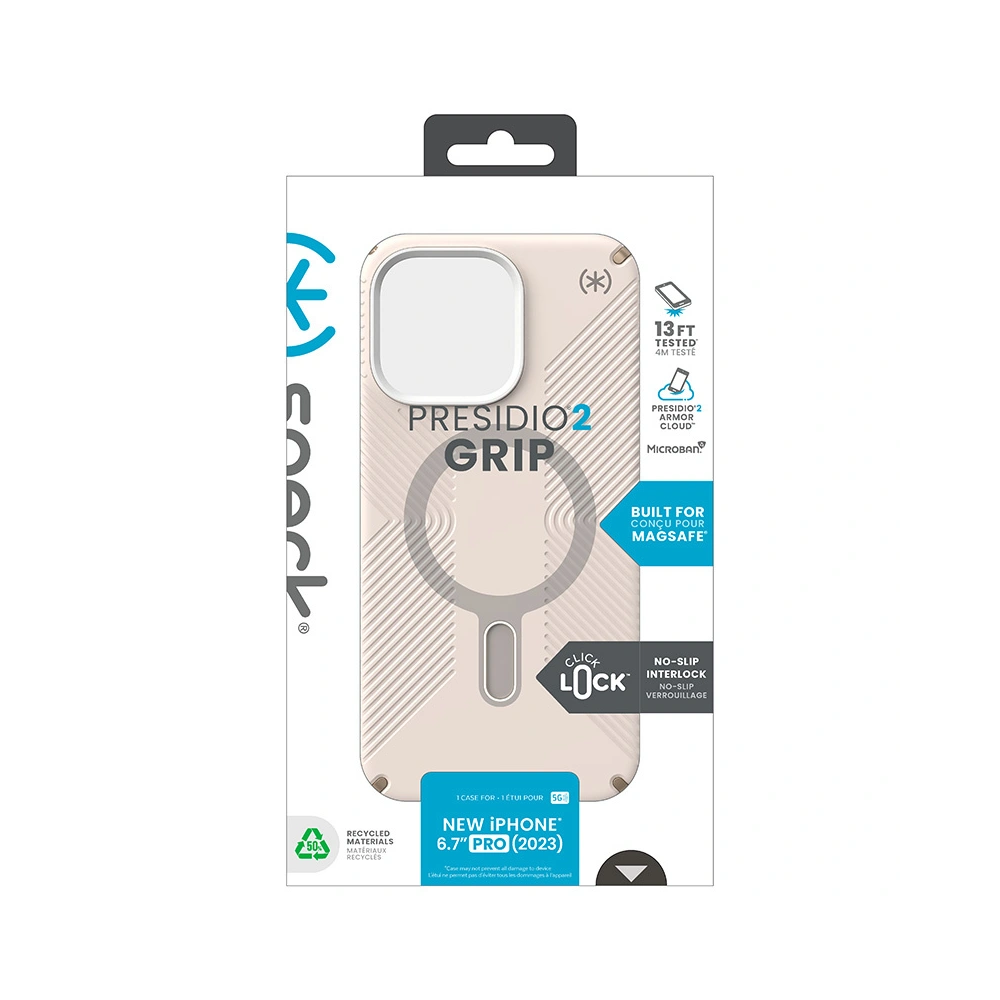 Hurtownia GSM - Etui Speck Presidio2 Grip ClickLock MagSafe Apple iPhone 15 Pro Max (Bledá kost/ Dědictví zlato/ Oříškově hnědá) - SPK544 - {ean13} - Hurt