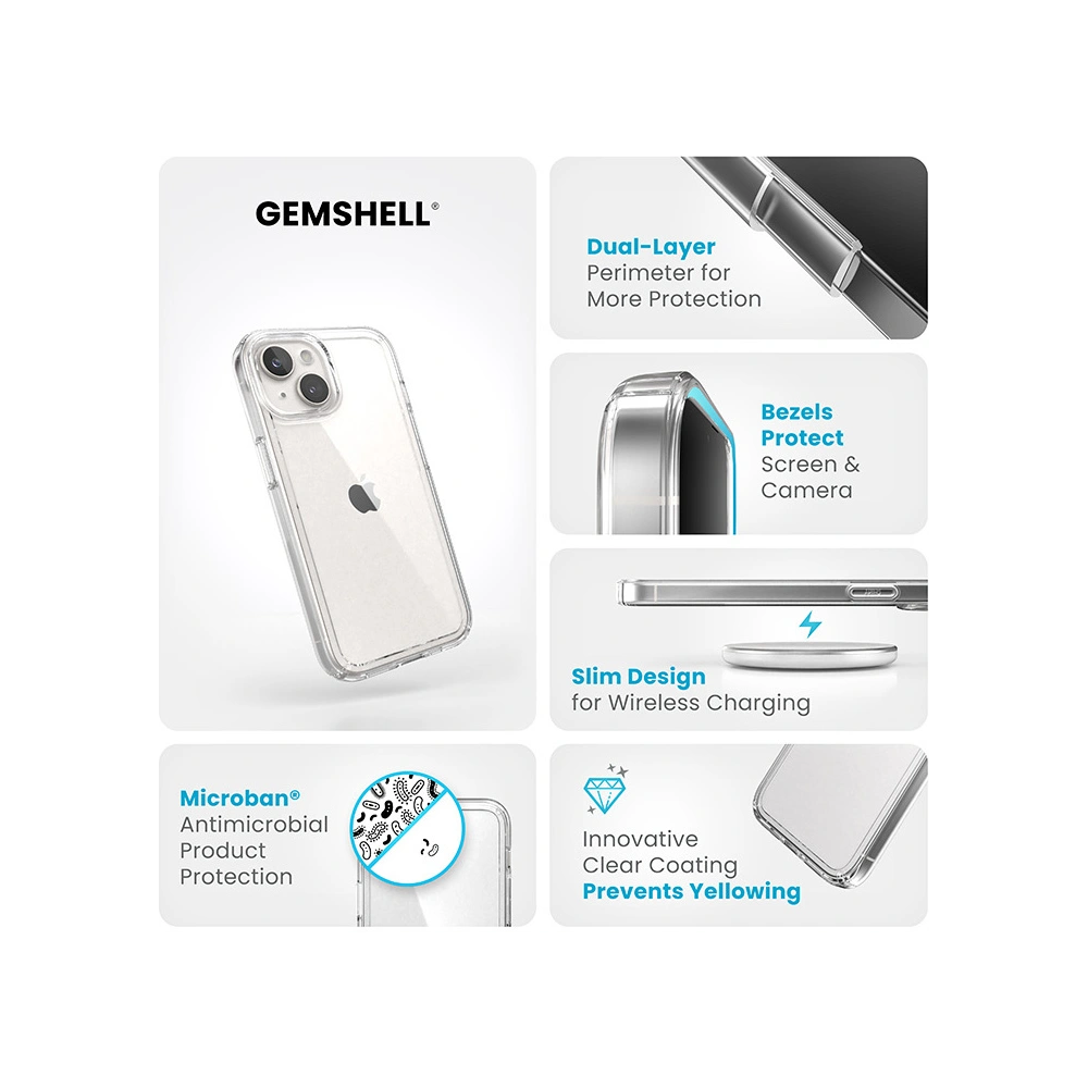 Hurtownia GSM - Etui Speck Gemshell Apple iPhone 15 (Průhledné) - SPK548 - {ean13} - Hurt