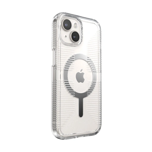 Etui Speck Gemshell Grip MagSafe Apple iPhone 15 (Clear/Chrome Finish)