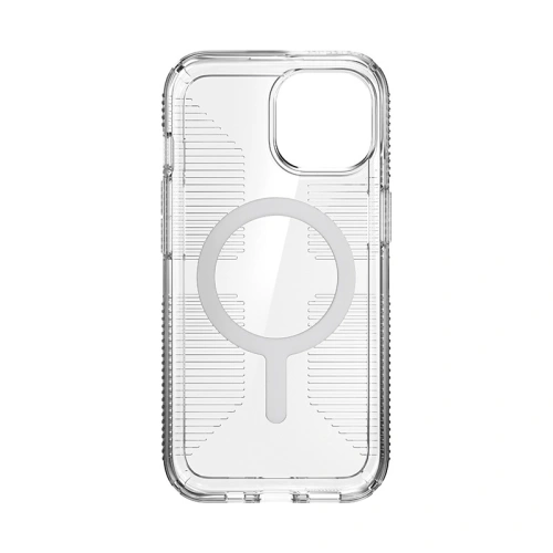Etui Speck Gemshell Grip MagSafe Apple iPhone 15 (Clear/Chrome Finish)