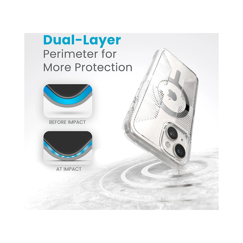 Wholesale Speck Gemshell Grip MagSafe Apple iPhone 15 (Clear/Chrome Finish) - SPK552 - {ean13} - Hurt