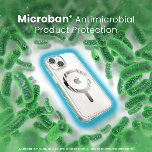 Etui Speck Gemshell Grip MagSafe Apple iPhone 15 (Clear/Chrome Finish)