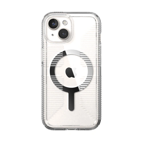 Etui Speck Gemshell Grip MagSafe Apple iPhone 15 (Clear/Chrome Finish)