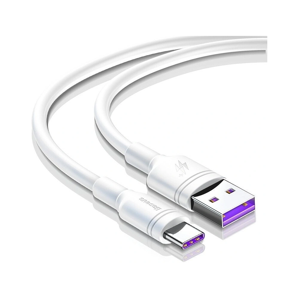 Wholesale Baseus Double Ring USB-A to USB-C for Huawei SuperCharge 5A 0,5m White - BSU392 - {ean13} - Hurt