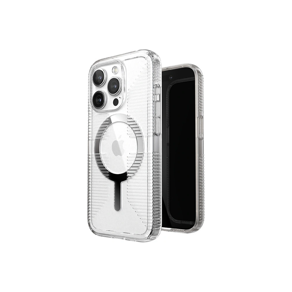 Wholesale Speck Gemshell Grip MagSafe Apple iPhone 15 Pro (Clear/Chrome Finish) - SPK553 - {ean13} - Hurt