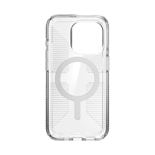 Etui Speck Gemshell Grip MagSafe Apple iPhone 15 Pro (Clear/Chrome Finish)