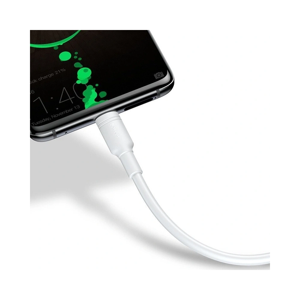 Wholesale Baseus Double Ring USB-A to USB-C for Huawei SuperCharge 5A 0,5m White - BSU392 - {ean13} - Hurt