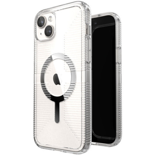 Speck Distributor - 840168535699 - SPK554 - Speck Gemshell Grip MagSafe Apple iPhone 15 Plus / 14 Plus (Clear/Chrome Finish) - B2B homescreen