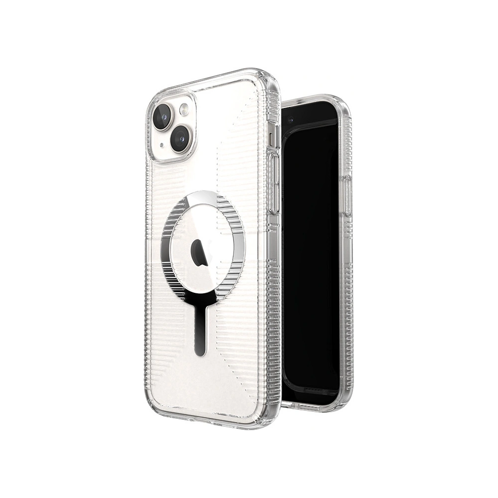 Hurtownia GSM - Etui Speck Gemshell Grip MagSafe Apple iPhone 15 Plus / 14 Plus (Průhledný/Chromový povrch) - SPK554 - {ean13} - Hurt
