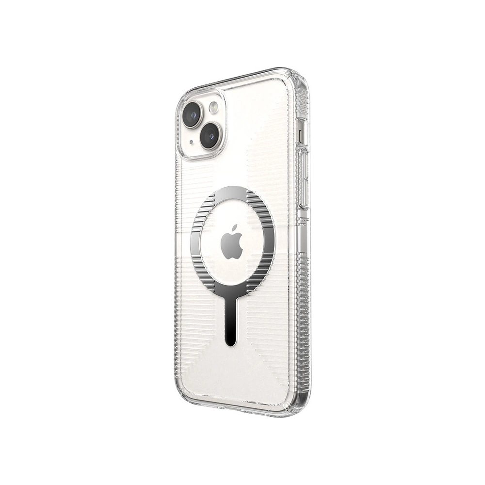 Wholesale Speck Gemshell Grip MagSafe Apple iPhone 15 Plus / 14 Plus (Clear/Chrome Finish) - SPK554 - {ean13} - Hurt