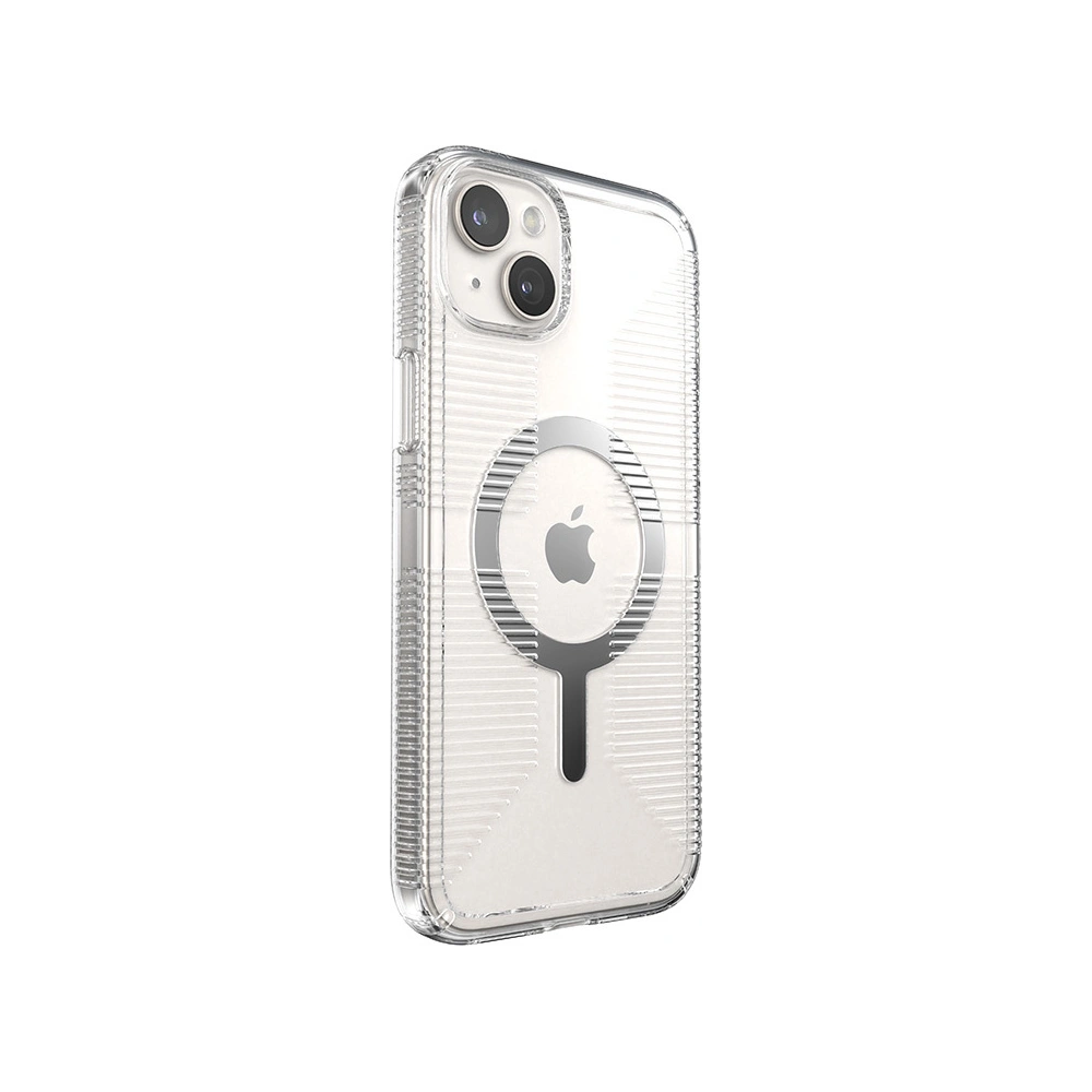 Wholesale Speck Gemshell Grip MagSafe Apple iPhone 15 Plus / 14 Plus (Clear/Chrome Finish) - SPK554 - {ean13} - Hurt