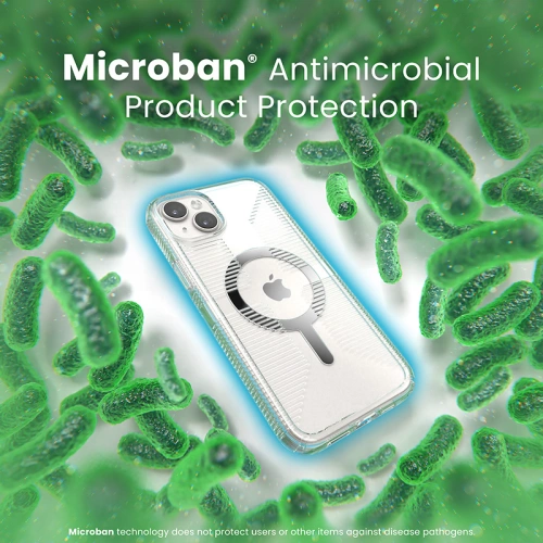 Etui Speck Gemshell Grip MagSafe Apple iPhone 15 Plus / 14 Plus (Clear/Chrome Finish)