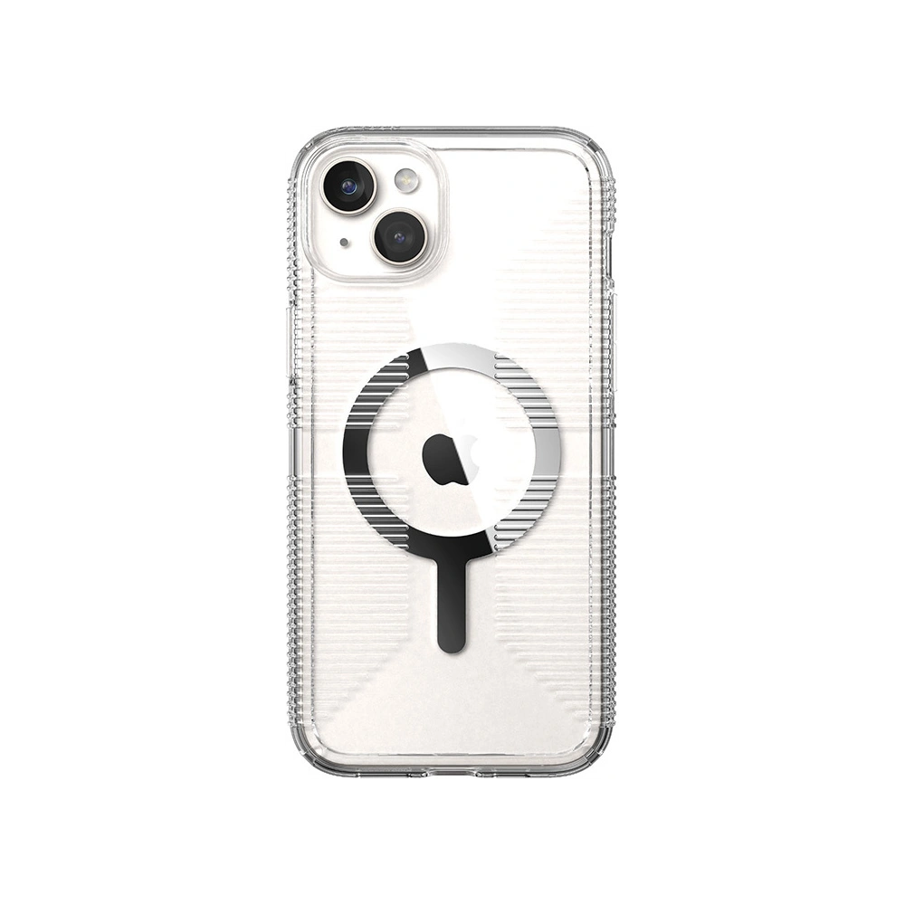 Wholesale Speck Gemshell Grip MagSafe Apple iPhone 15 Plus / 14 Plus (Clear/Chrome Finish) - SPK554 - {ean13} - Hurt