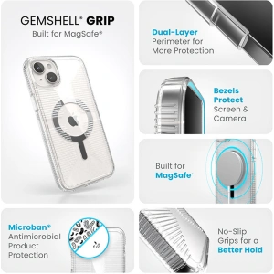 Hurtownia GSM - Etui Speck Gemshell Grip MagSafe Apple iPhone 15 Plus / 14 Plus (Průhledný/Chromový povrch) - SPK554 - {ean13} - Hurt