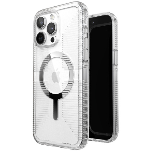 Hurtownia Speck - 840168536054 - SPK555 - Etui Speck Gemshell Grip MagSafe Apple iPhone 15 Pro Max (Clear/Chrome Finish) - B2B homescreen