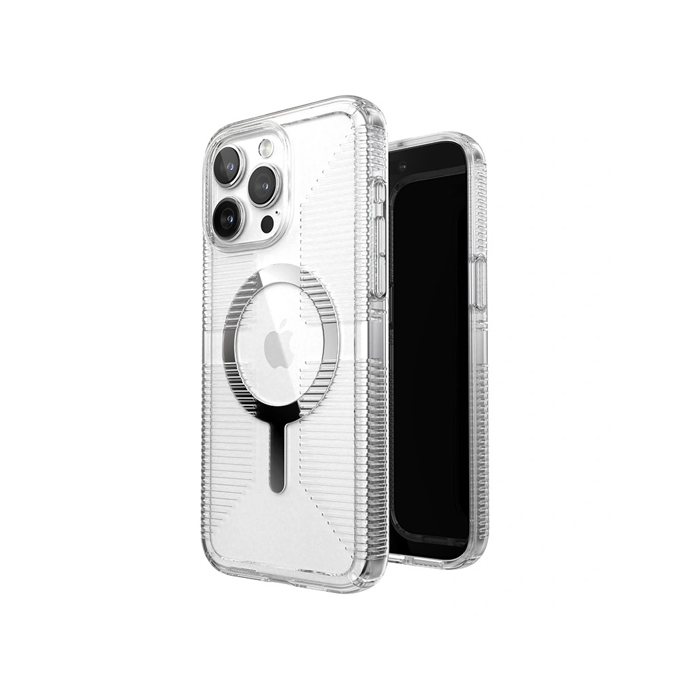 Wholesale Speck Gemshell Grip MagSafe Apple iPhone 15 Pro Max (Clear/Chrome Finish) - SPK555 - {ean13} - Hurt