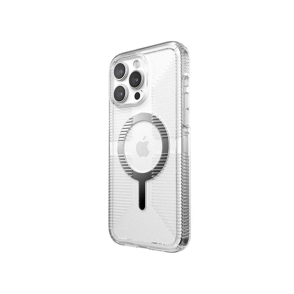 Hurtownia GSM - Etui Speck Gemshell Grip MagSafe Apple iPhone 15 Pro Max (Transparent/Finisaj Cromat) - SPK555 - {ean13} - Hurt