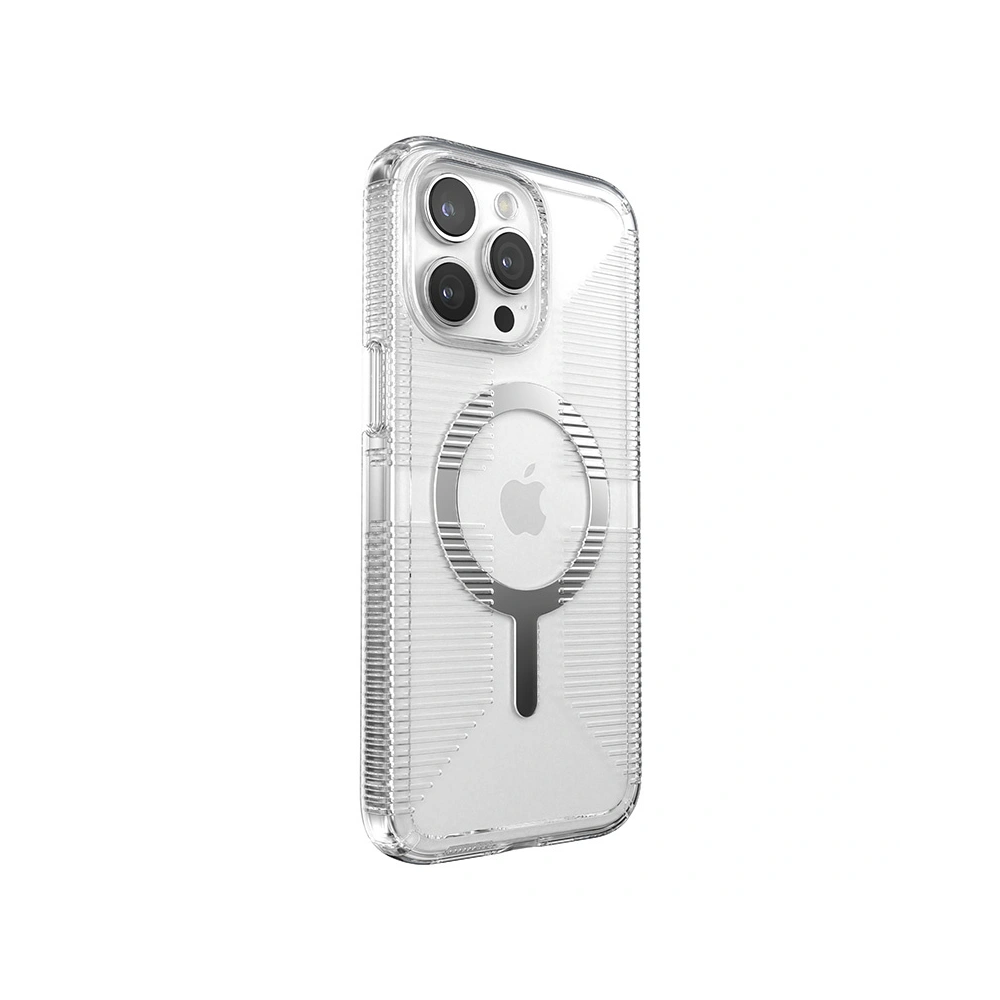 Wholesale Speck Gemshell Grip MagSafe Apple iPhone 15 Pro Max (Clear/Chrome Finish) - SPK555 - {ean13} - Hurt