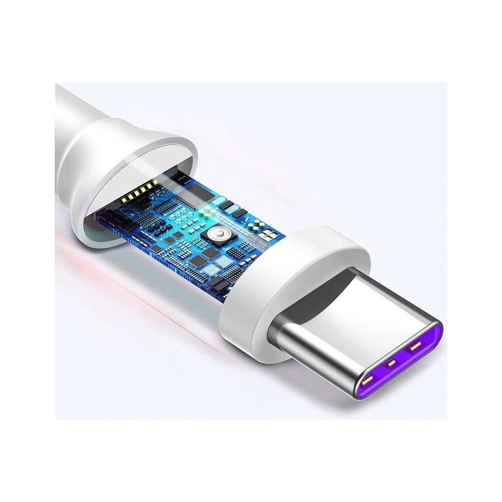 Wholesale Baseus Double Ring USB-A to USB-C for Huawei SuperCharge 5A 0,5m White - BSU392 - {ean13} - Hurt