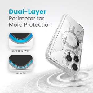 Wholesale Speck Gemshell Grip MagSafe Apple iPhone 15 Pro Max (Clear/Chrome Finish) - SPK555 - {ean13} - Hurt