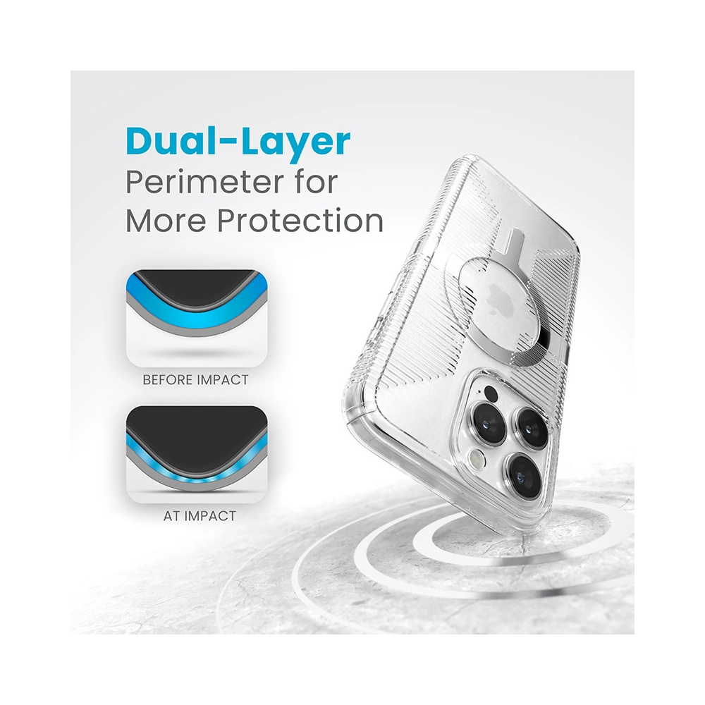 Wholesale Speck Gemshell Grip MagSafe Apple iPhone 15 Pro Max (Clear/Chrome Finish) - SPK555 - {ean13} - Hurt