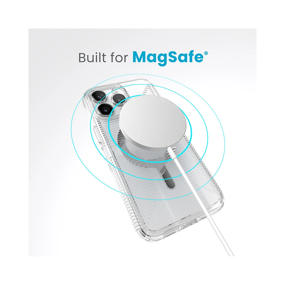 Wholesale Speck Gemshell Grip MagSafe Apple iPhone 15 Pro Max (Clear/Chrome Finish) - SPK555 - {ean13} - Hurt
