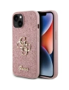 Guess GUHCP15MHG4SGP Apple iPhone 15 Plus / 14 Plus hardcase Glitter Script Big 4G pink