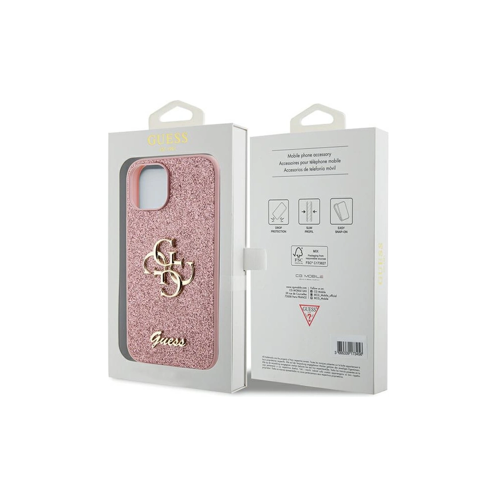 Hurtownia GSM - Etui Guess GUHCP15MHG4SGP Apple iPhone 15 Plus / 14 Plus hardcase Glitter Script Big 4G roz/pink - GUE2906 - {ean13} - Hurt