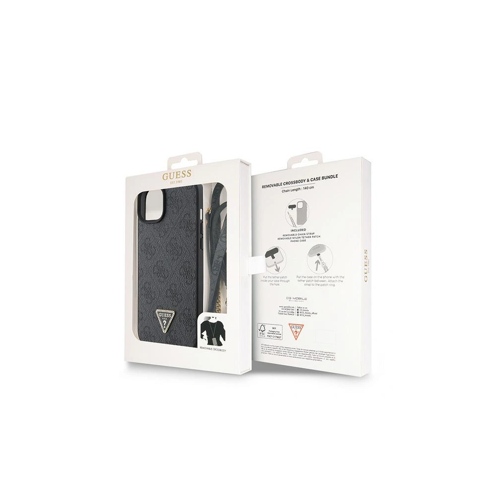 Wholesale Guess GUHCP15MP4TDSCPK Apple iPhone 15 Plus / 14 Plus hardcase Crossbody 4G Metal Logo black - GUE2907 - {ean13} - Hurt