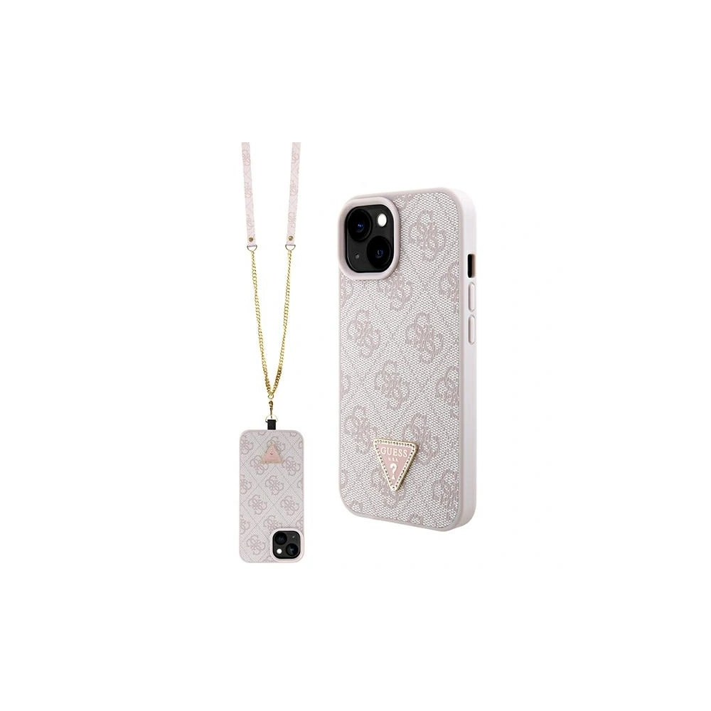 Hurtownia GSM - Case Guess GUHCP15MP4TDSCPP Apple iPhone 15 Plus / 14 Plus Hartschale Crossbody 4G Metall-Logo rosa/pink - GUE2908 - {ean13} - Hurt