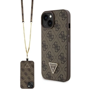 Etui Guess GUHCP15MP4TDSCPW Apple iPhone 15 Plus / 14 Plus hardcase Crossbody 4G Metal Logo hnědý/brown