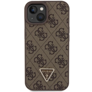 Etui Guess GUHCP15MP4TDSCPW Apple iPhone 15 Plus / 14 Plus hardcase Crossbody 4G Metal Logo hnědý/brown