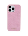 Etui Guess GUHCP15SP4EPMP Apple iPhone 15 hardcase Leather 4G Stamped różowy/pink
