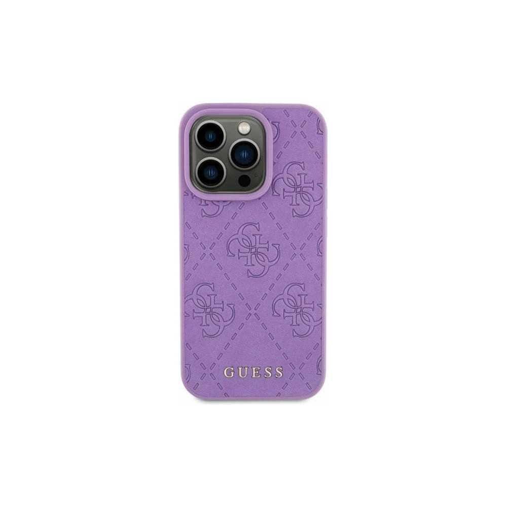 Hurtownia GSM - Etui Guess GUHCP15SP4EPMU Apple iPhone 15 hardcase Leather 4G Stamped fialová/světlá fialová - GUE2914 - {ean13} - Hurt