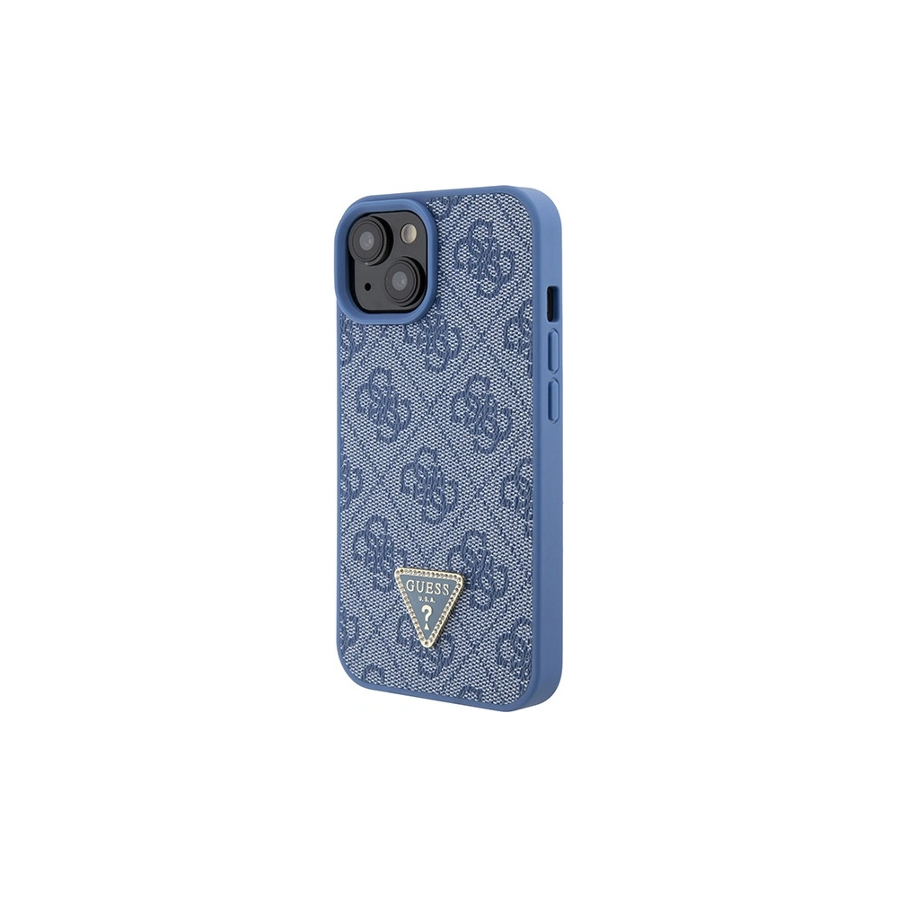 Hurtownia GSM - Case Guess GUHCP15SP4TDPB Apple iPhone 15 Hartschale Leder 4G Triangle Strass blau/blue - GUE2915 - {ean13} - Hurt