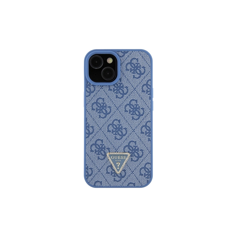 Hurtownia GSM - Case Guess GUHCP15SP4TDPB Apple iPhone 15 Hartschale Leder 4G Triangle Strass blau/blue - GUE2915 - {ean13} - Hurt