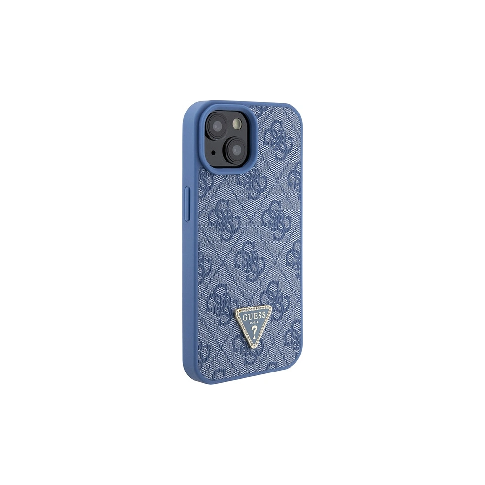 Hurtownia GSM - Case Guess GUHCP15SP4TDPB Apple iPhone 15 Hartschale Leder 4G Triangle Strass blau/blue - GUE2915 - {ean13} - Hurt