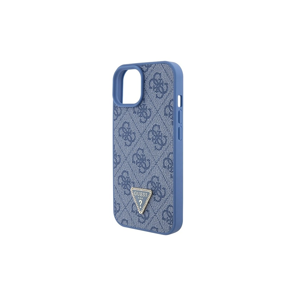 Hurtownia GSM - Case Guess GUHCP15SP4TDPB Apple iPhone 15 Hartschale Leder 4G Triangle Strass blau/blue - GUE2915 - {ean13} - Hurt