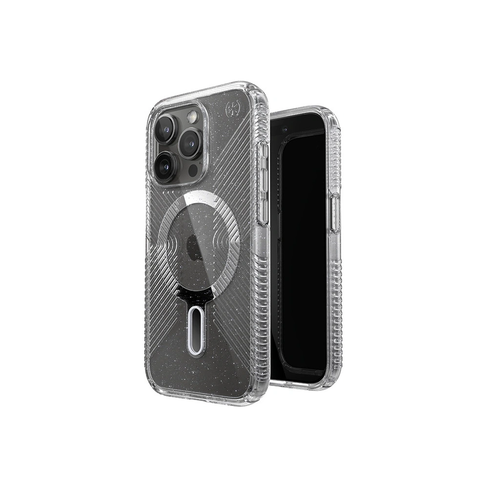 Wholesale Speck Presidio Lux Grip ClickLock MagSafe Apple iPhone 15 Pro (Clear/Chrome Finish/Serene Silver) - SPK556 - {ean13} - Hurt