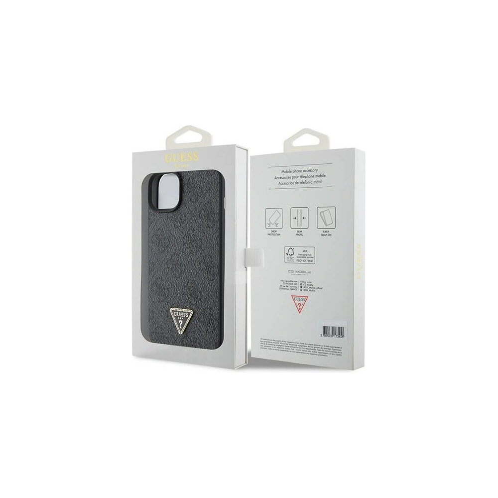 Hurtownia GSM - Case Guess GUHCP15SP4TDPK Apple iPhone 15 Hardcase Leder 4G Diamantdreieck schwarz/black - GUE2916 - {ean13} - Hurt