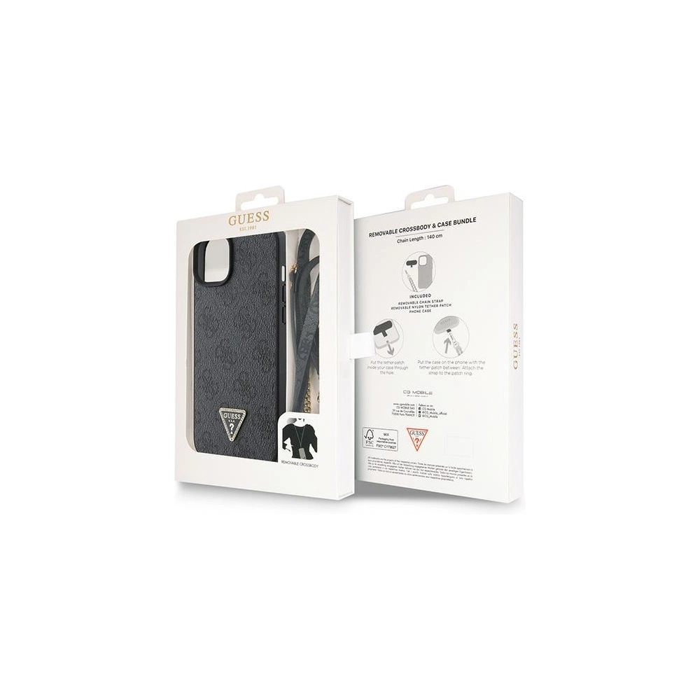 Hurtownia GSM - Etui Guess GUHCP15SP4TDSCPK Apple iPhone 15 hardcase Crossbody 4G Metal Logo negru/black - GUE2918 - {ean13} - Hurt