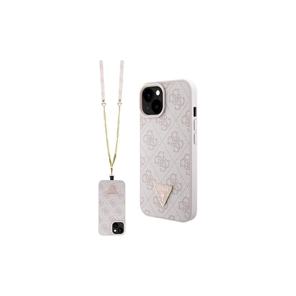 Hurtownia GSM - Etui Guess GUHCP15SP4TDSCPP Apple iPhone 15 hardcase Crossbody 4G Metal Logo różowy/pink - GUE2919 - {ean13} - Hurt