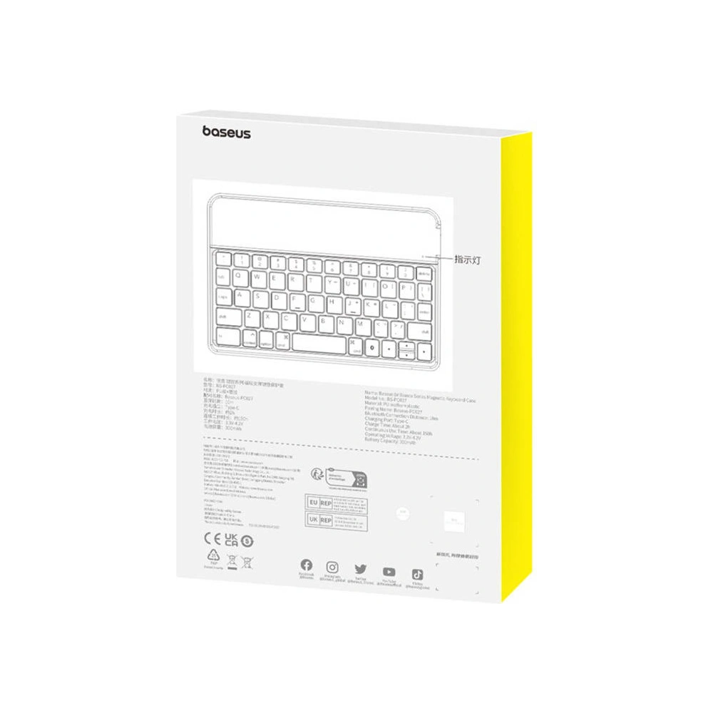 Hurtownia GSM - Magnetikus tok billentyűzettel Baseus Brilliance Apple iPad mini (6. generációs) / iPad mini 8.3" 2024 7gen (fekete) - BSU4594 - {ean13} - Hurt